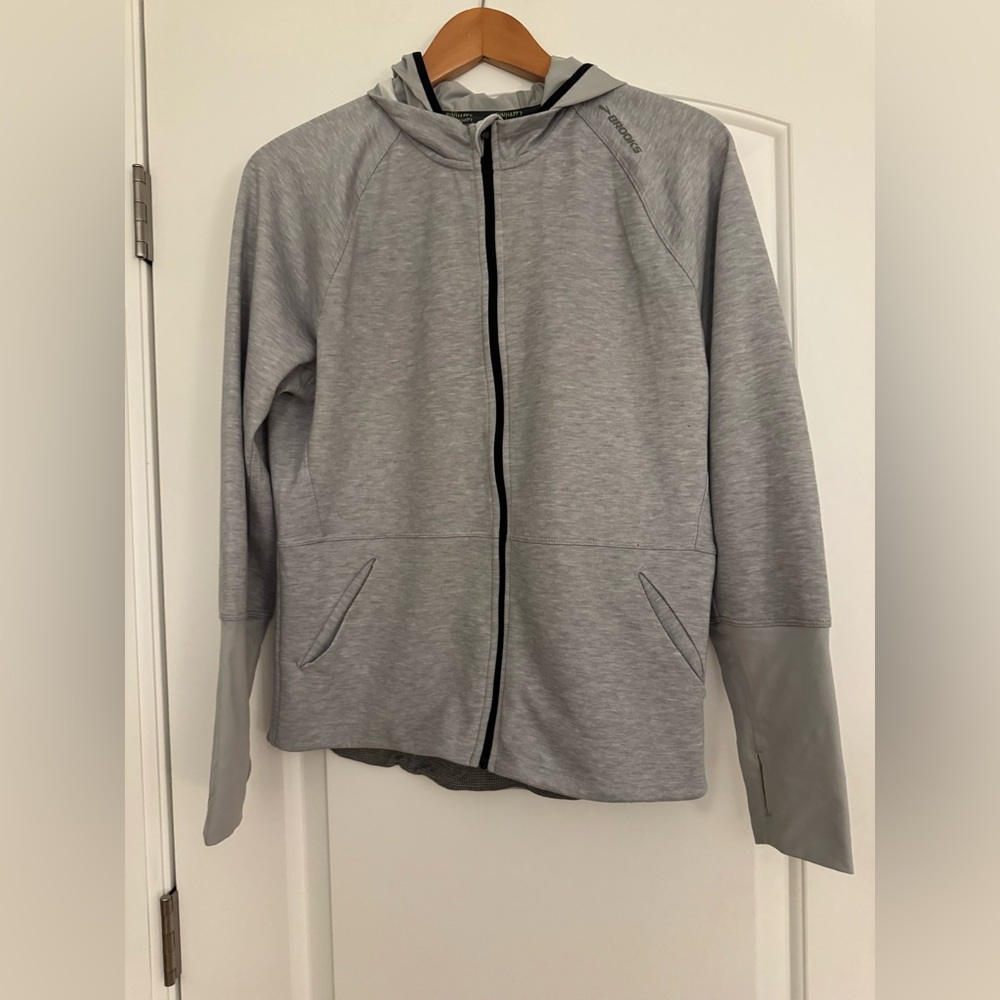 Brooks Light Gray Women's Hooded Jacket